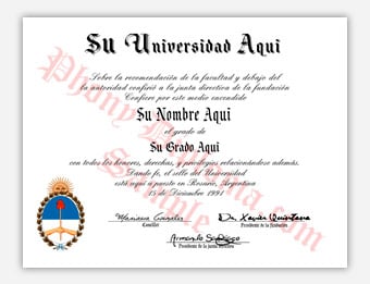 Fake Diploma Design - Fake Spanish Diploma Sample